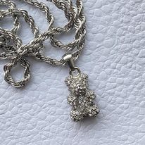 Silver Glitz Gummy Bear Necklace
