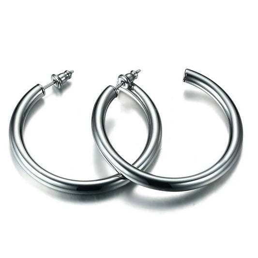 Silver Medium C Hoops