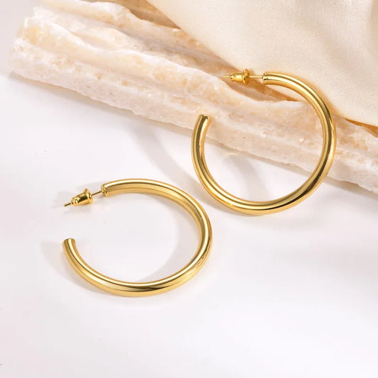 Gold Medium C Hoops